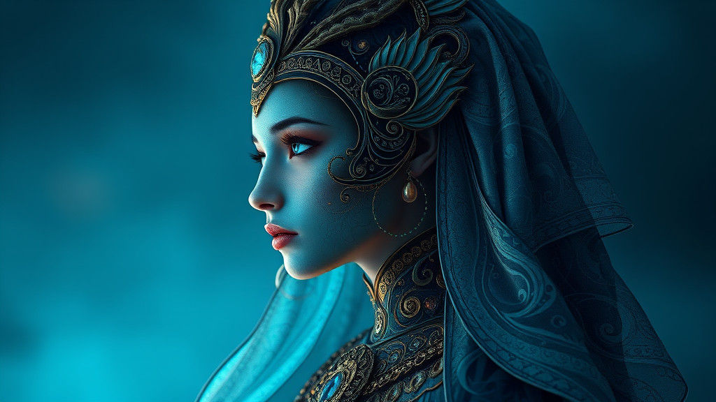 Otherworldly Being from Proxima Centauri in Art Nouveau Styl...