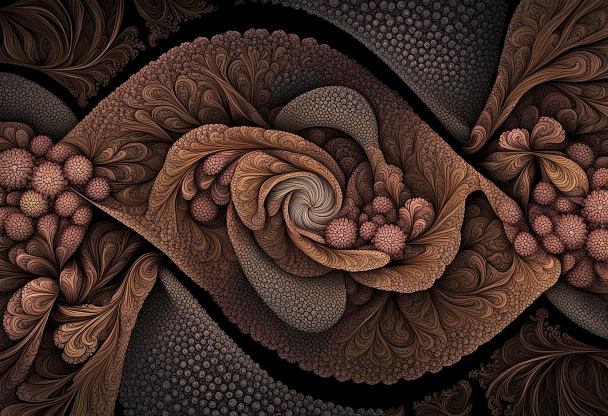 Intricate Fractal Flower Generative Art