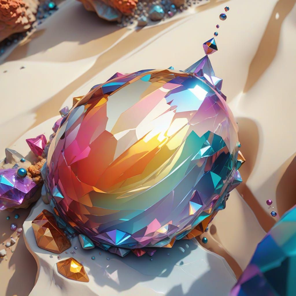 Vibrant Iridescent Horde Illuminates Desert Landscape