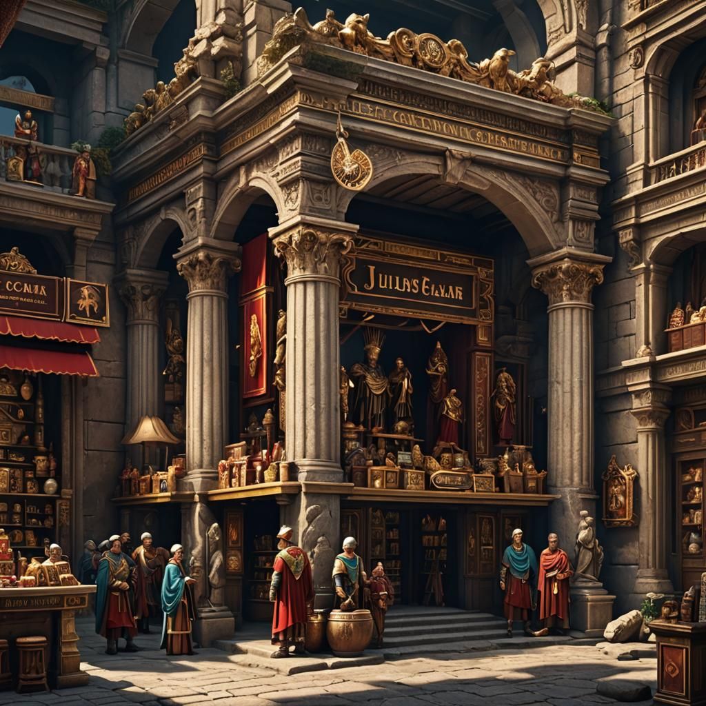 Et Tu, Brute? Souvenirs: A Detailed Matte Painting