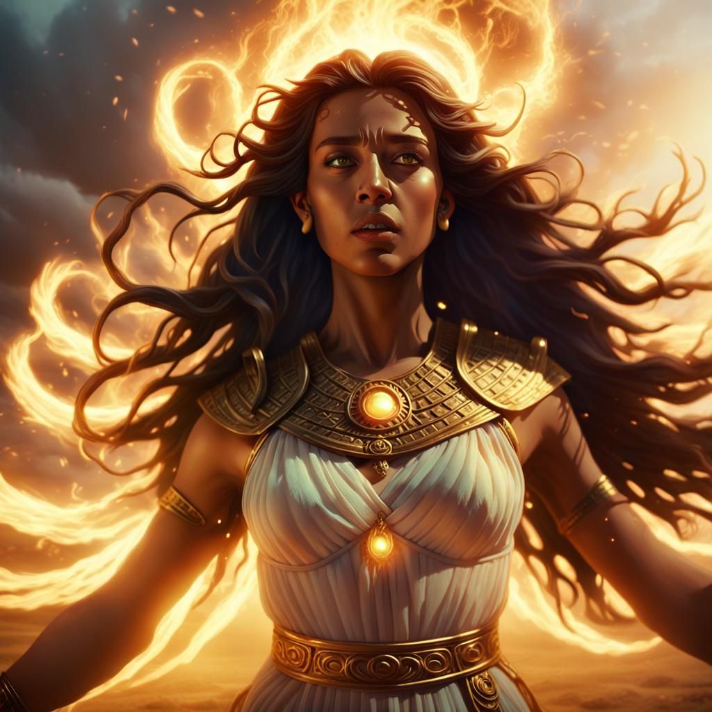 Isis Summons Elemental Forces in Cinematic Still