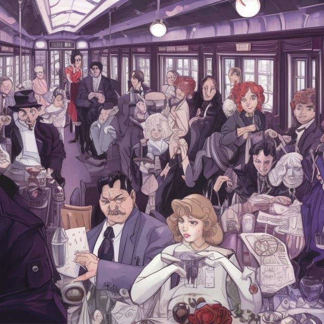 Sinister Murder on the Orient Express: Comic Illustration