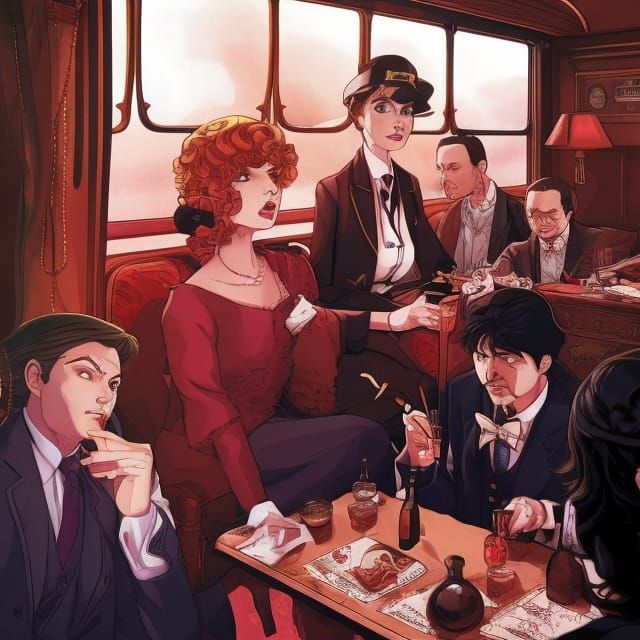 Murder on the Orient Express: Comic Illustration