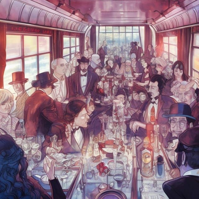 Sinister Murder on the Orient Express: Comic Art