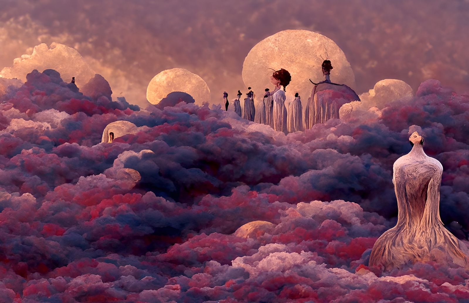 Surreal Mind Choir: Digital Illustration in Dulac Style