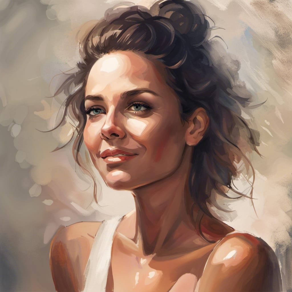 Radiant Woman Portrait in Hyperdetailed Digital Art