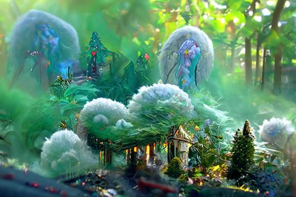 Misty Fairy Forest: A Fantastical Matte Painting