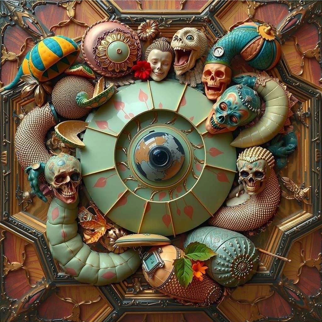 Hallucinatory Geometric Design with Vibrant Colors