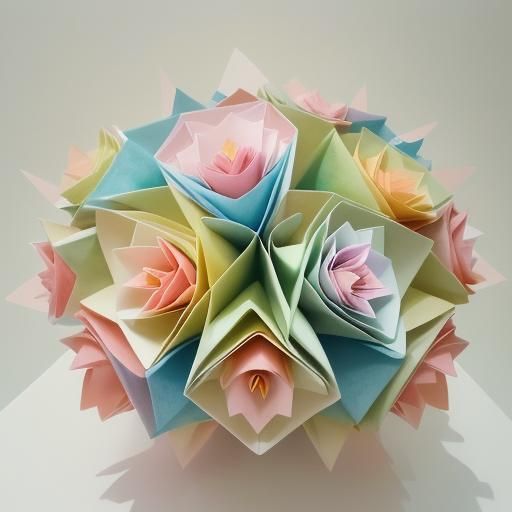 Origami wedding bouquet
