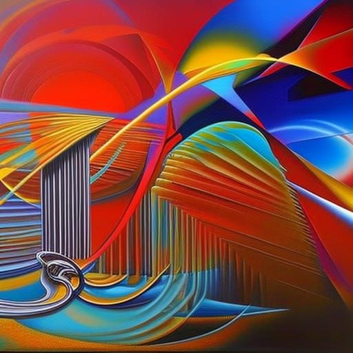 Lyrical Abstraction Masterpiece: Epic Visual Savor