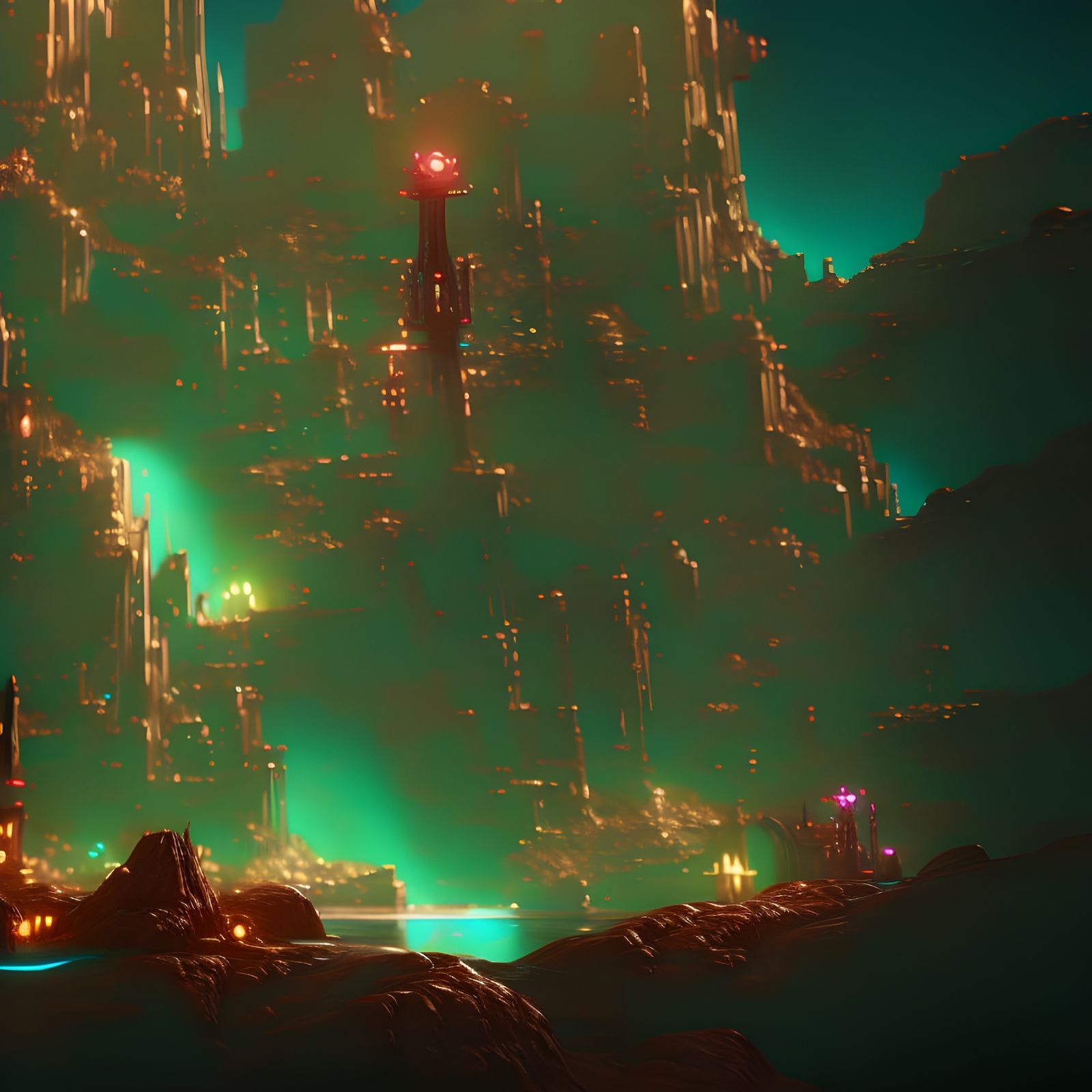 Fantastical Matte Painting in High Resolution