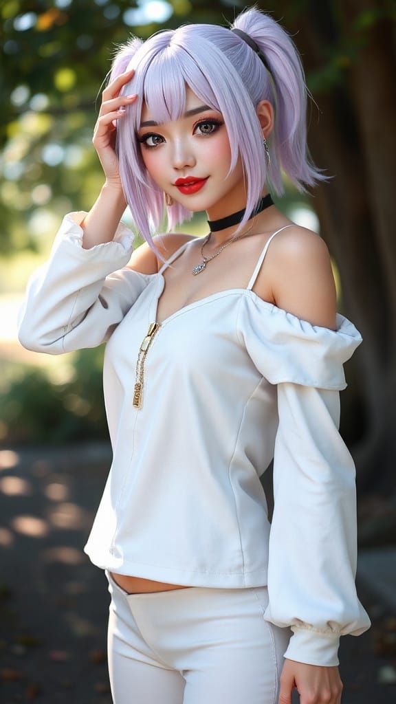 Sakura Haruno High-Fashion Portrait in Hyperrealistic Style