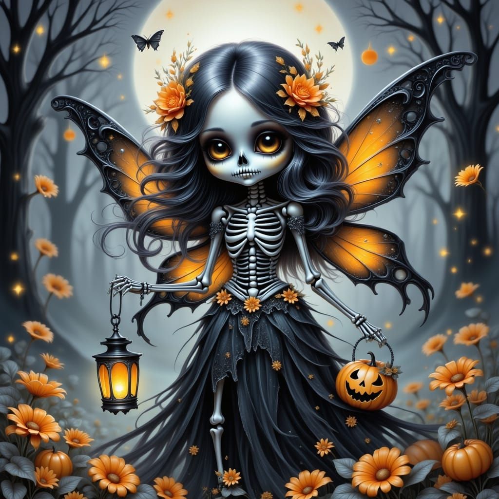 A Halloween Skeleton Fairy