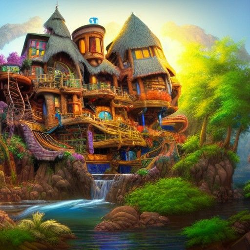 Otter Dam Mansion Concept Art in 8K Resolution