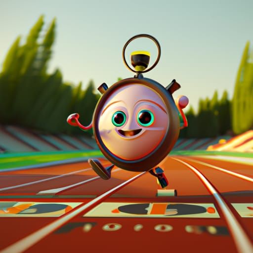 Anthropomorphic Clock Wins Race: Hyperreal CGI Portrait