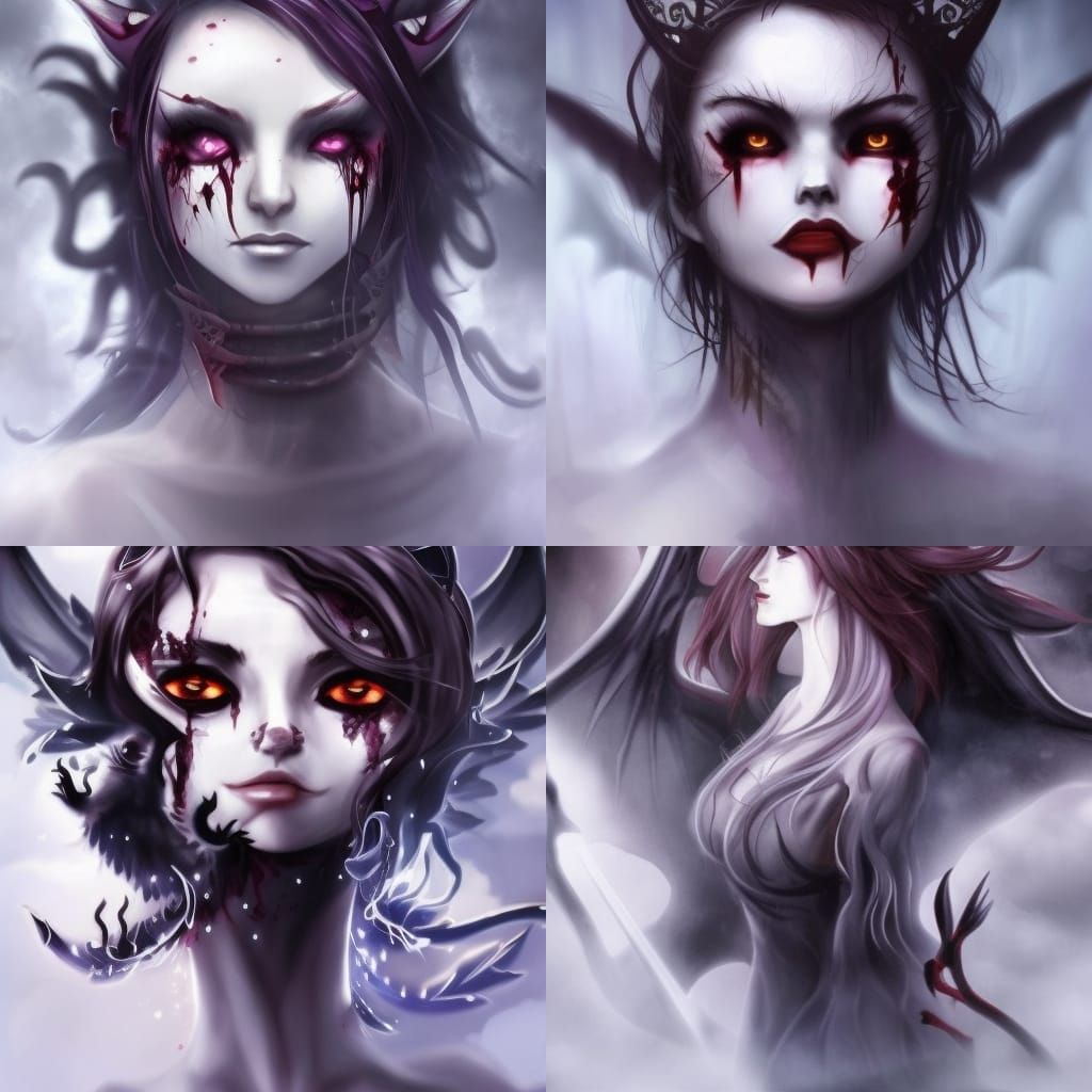 Hybrid Demon Angel in a Soulful Fantasy