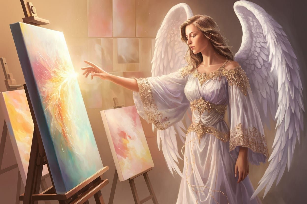 Archangel Gabriel Inspires a Painter's Creation