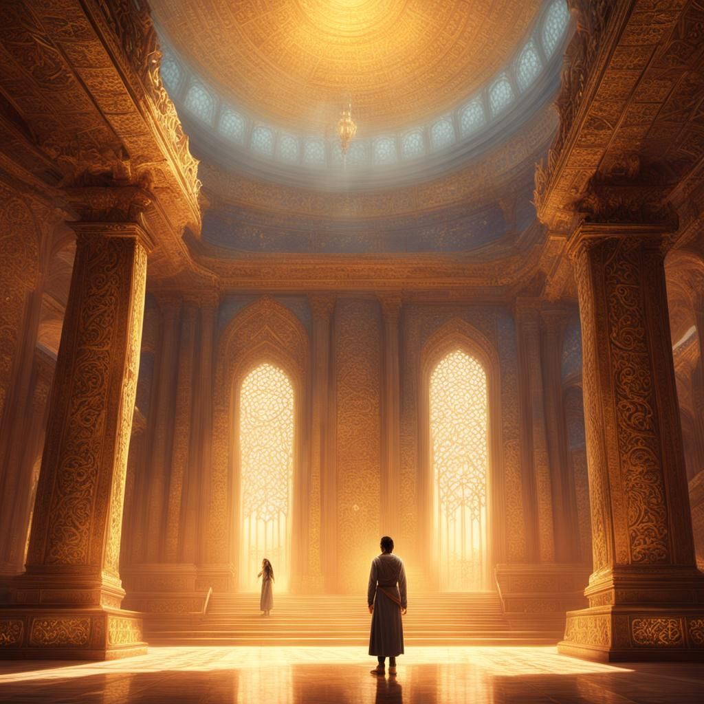 Temple of the Glowing Body: Sacred Concept Art