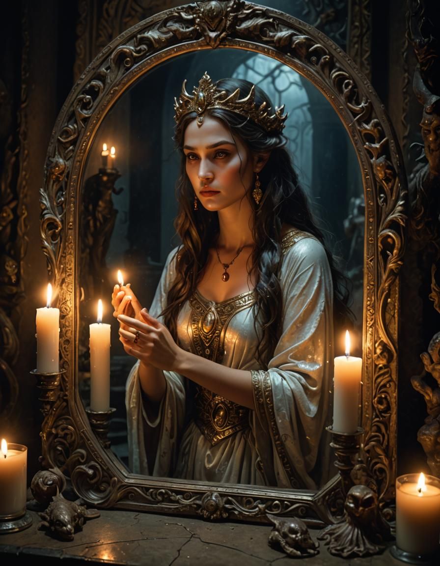 Goddess and the Mirror Creature