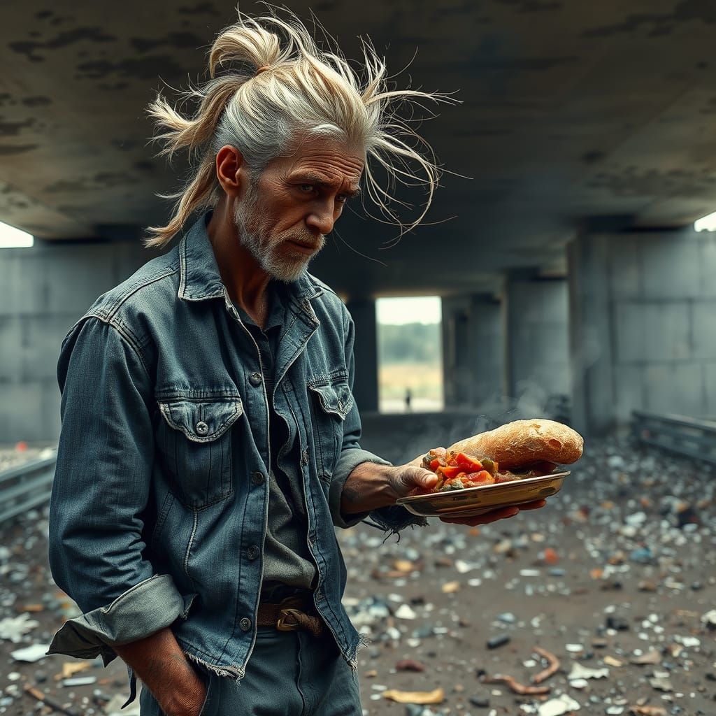 Weathered Homeless Man Finds Hope in a Kind Stranger's Gift