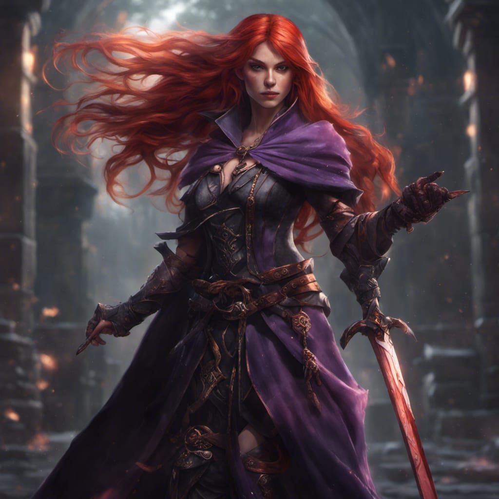 Fantasy Elf Portrait in Dark Fantasy Style