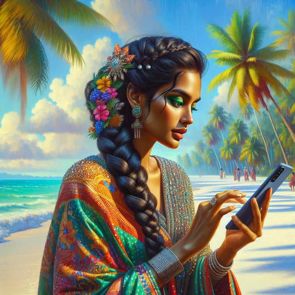 Relaxing At The Beach