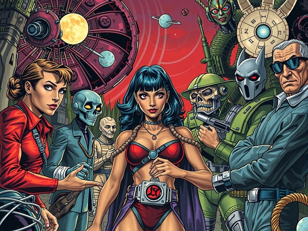 Retroweird Individuals in a Sci-Fi World