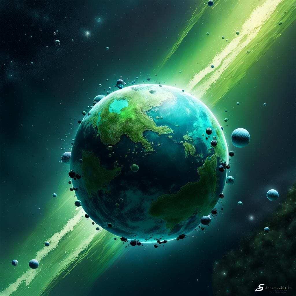 Exoplanet with a green signature