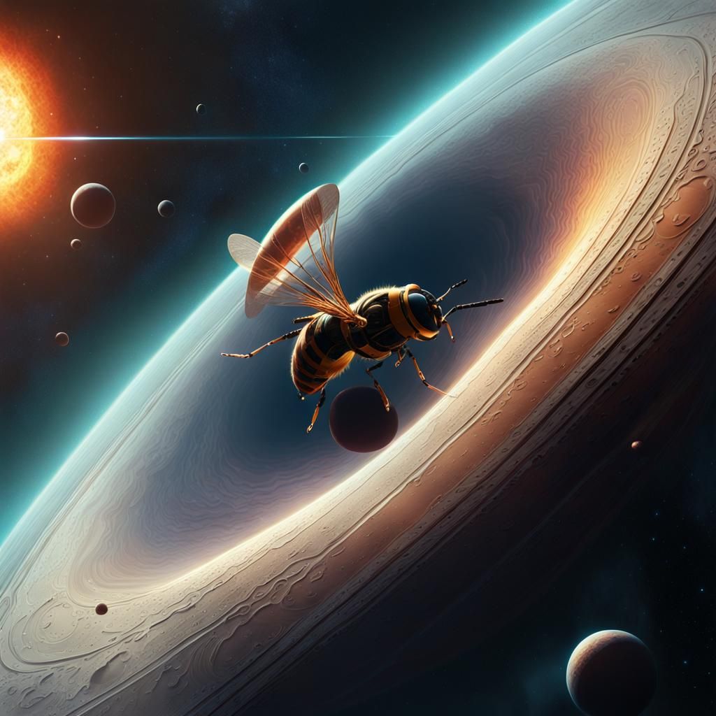 A wasp deciding to parachute in space - A total 'accident' �...