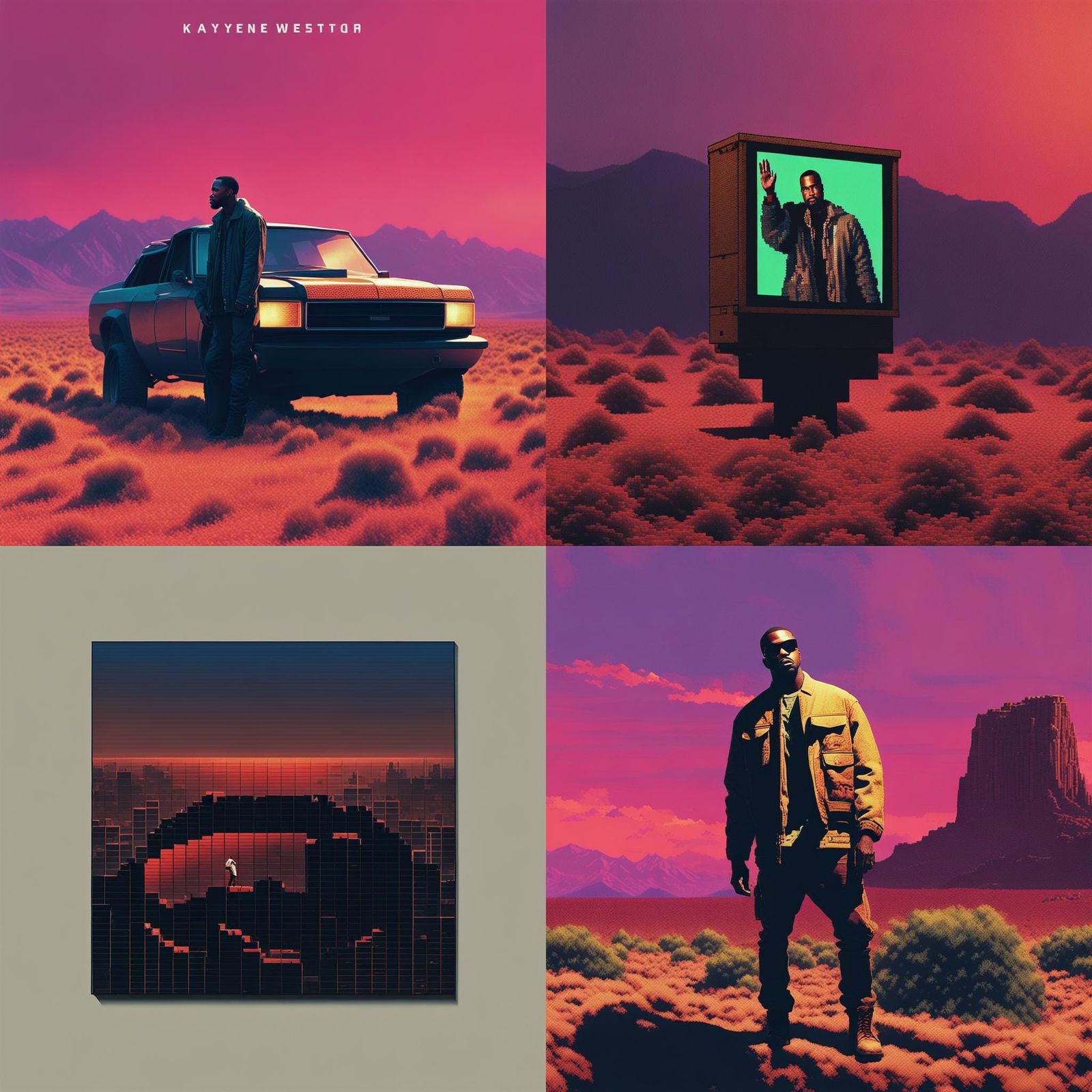 Pixelated Masterpiece: Cinematic Album Art in Epic Style