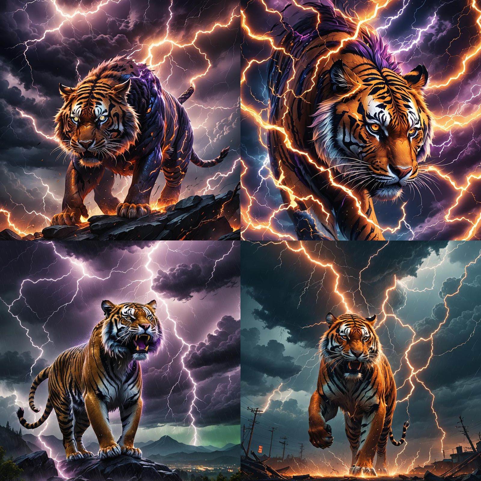 Lightning Tiger: Fantasy Concept Art in 8K