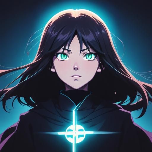 Cyberpunk Anime Hero in Cel-Shaded Glory