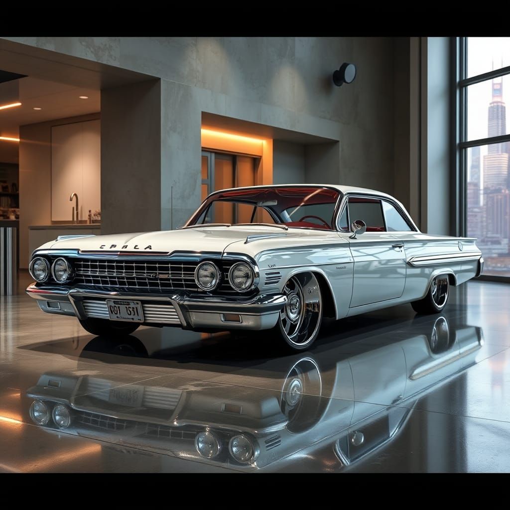 Custom 1960s Impala in Futuristic Interior