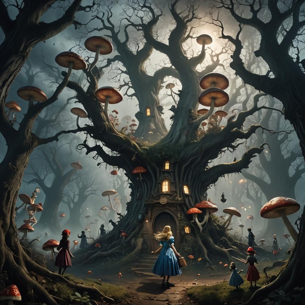 Surreal Horror: Alice's Nightmare Descent, Gothic Dreamscape