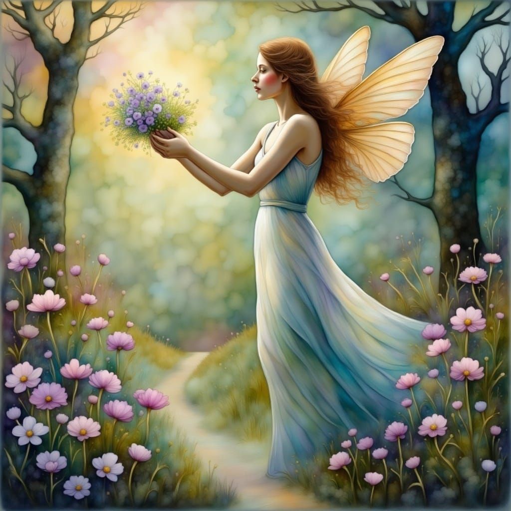 Inspiring Stained Glass Window of Hope and Strength