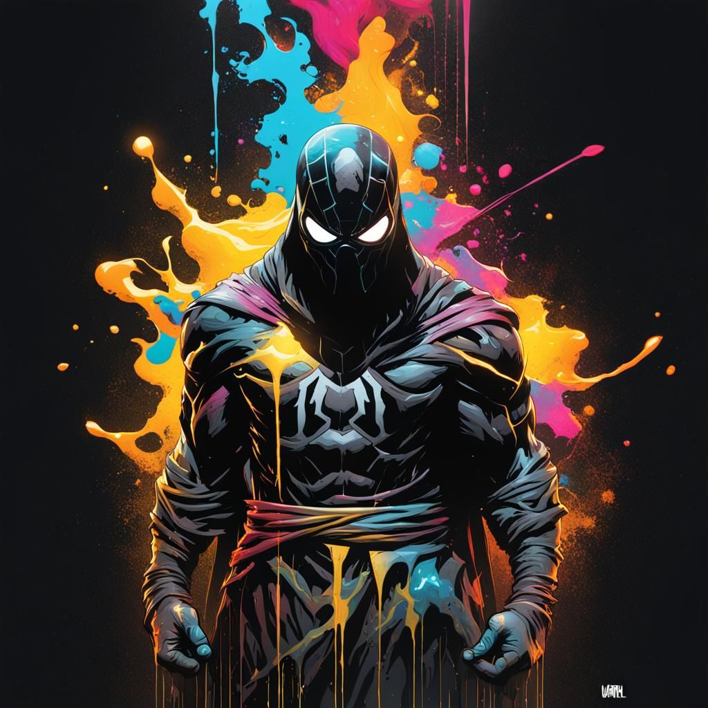 Djinn With Minimalist Graffiti Art Style