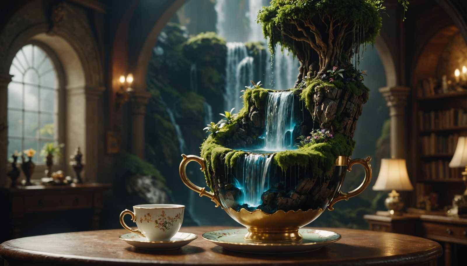 Magical Waterfall Teacup in Giant's Room