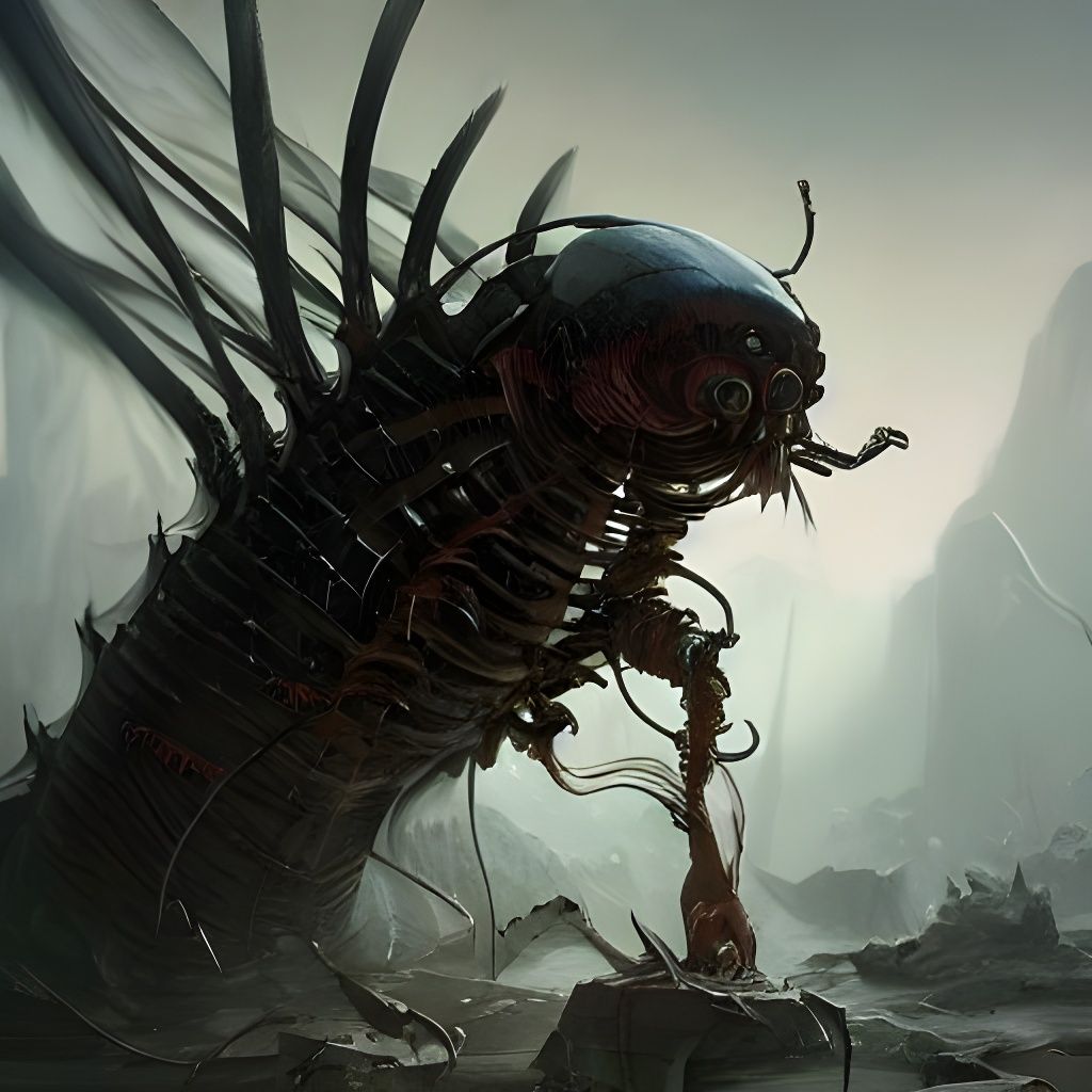 Venomoth Concept Art in Fantasycore Style