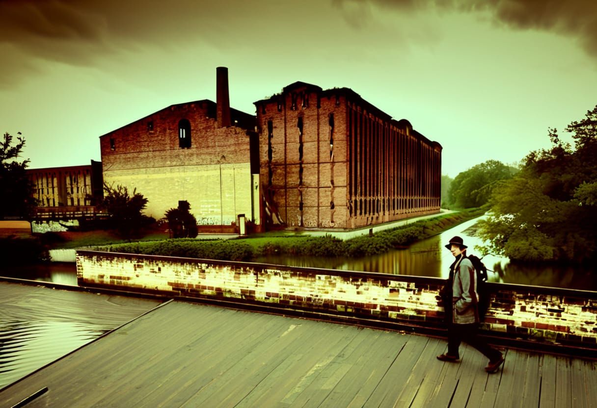 Earthy Industrial Landscape Photography of Cotton Mill Ruins