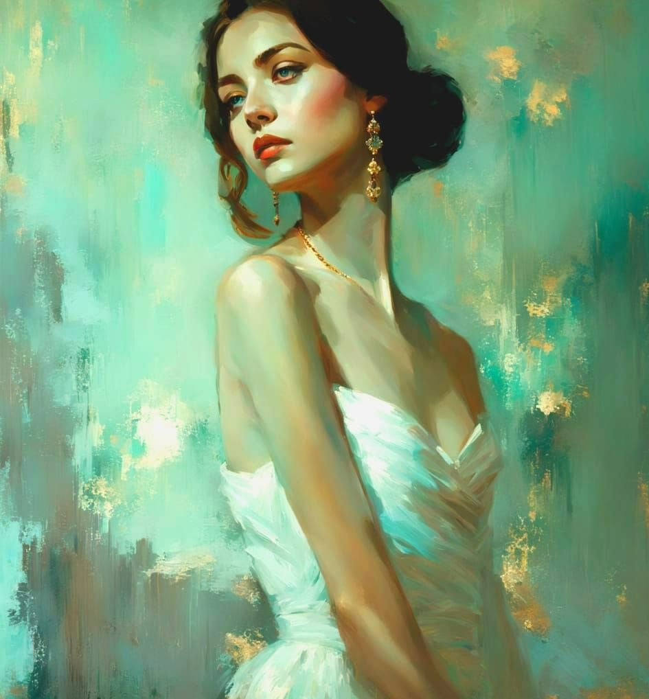 Elegant Portrait of a Woman in Classic Style