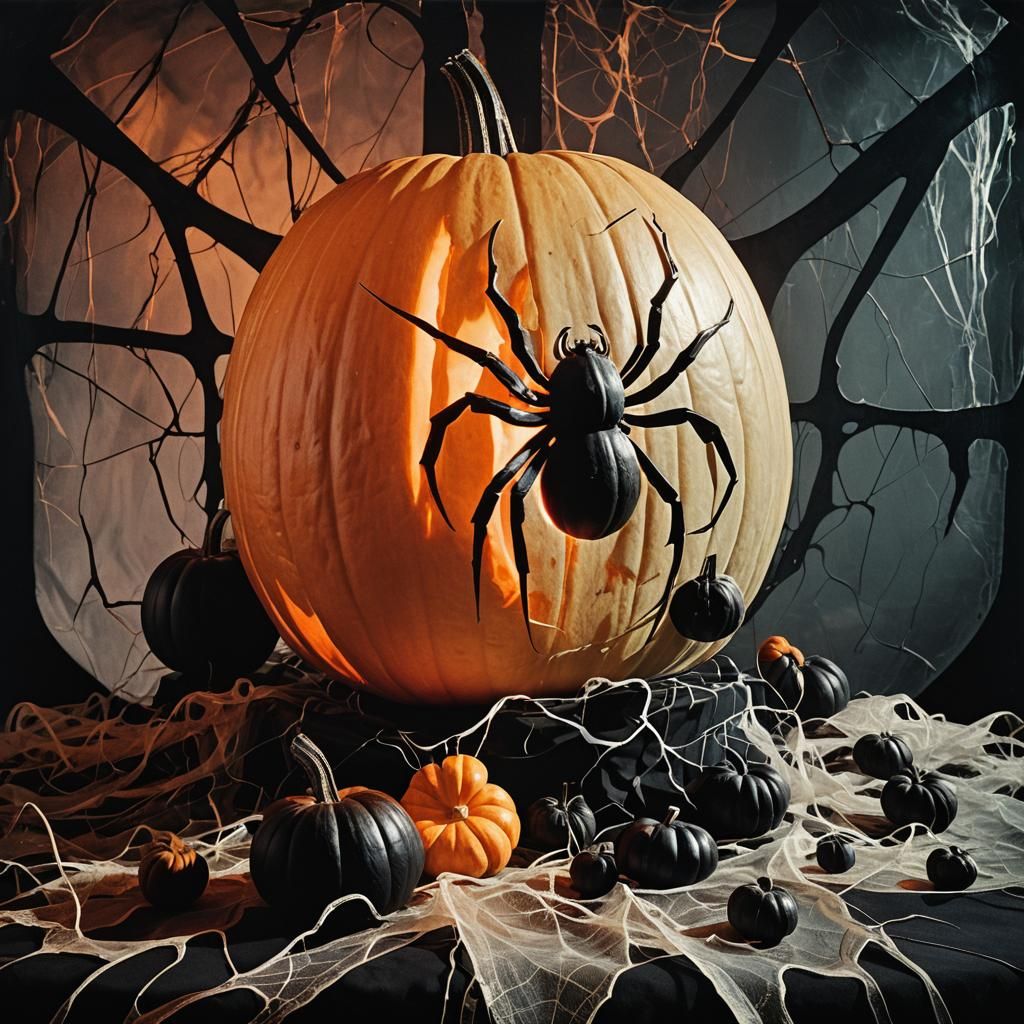 Eerie Halloween Rayograph in Black and White