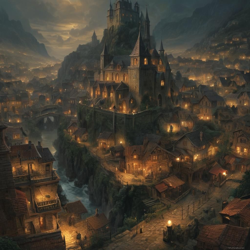 Grimdark Scene in Blended Styles