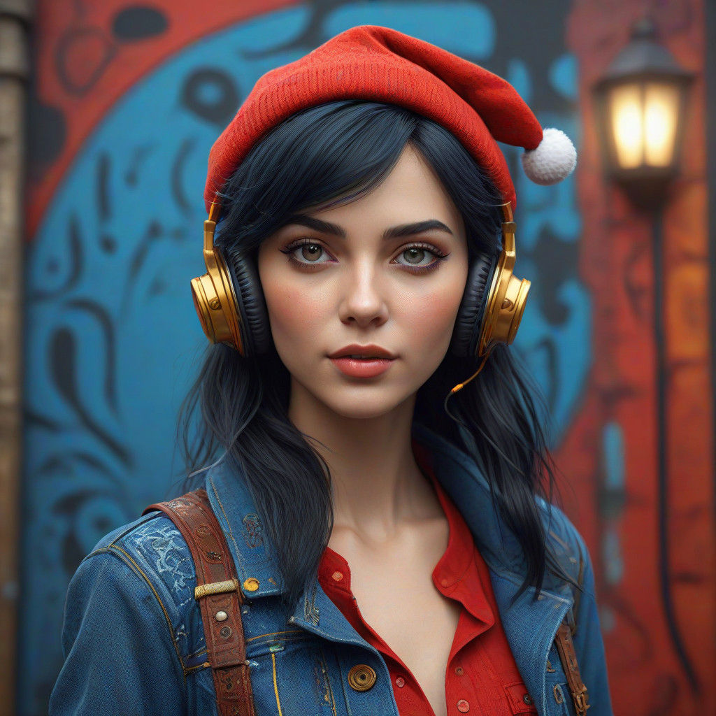 Vibrant Christmas Elf in Bold Pop Art Style