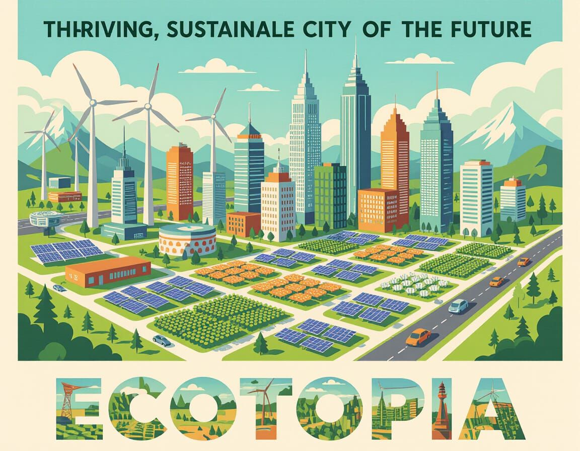 Sustainable City of the Future: Ecotopia Poster