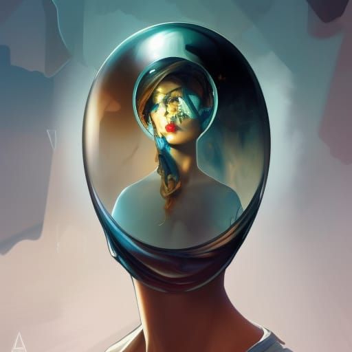 Hourglass Portrait in a Hyperdetailed Art Style