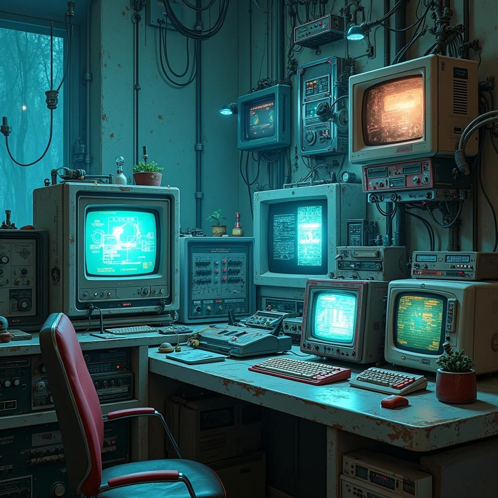 Retro-Futuristic Computers in Dystopian Integration