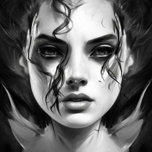 Elegant Portrait of Circus Artist in Black and White