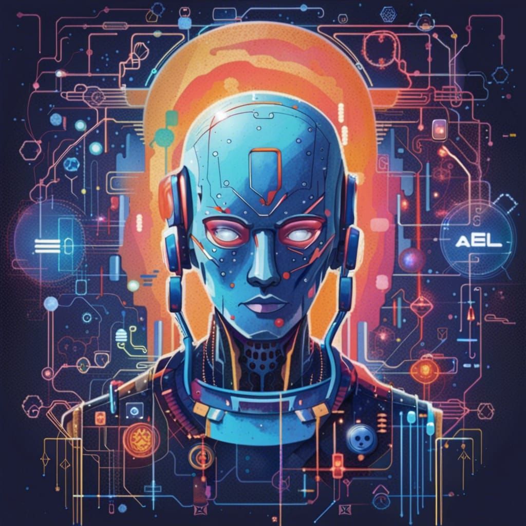 Futuristic AI Companion Concept Art