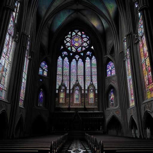 Gothic Skull Cathedral Digital Art