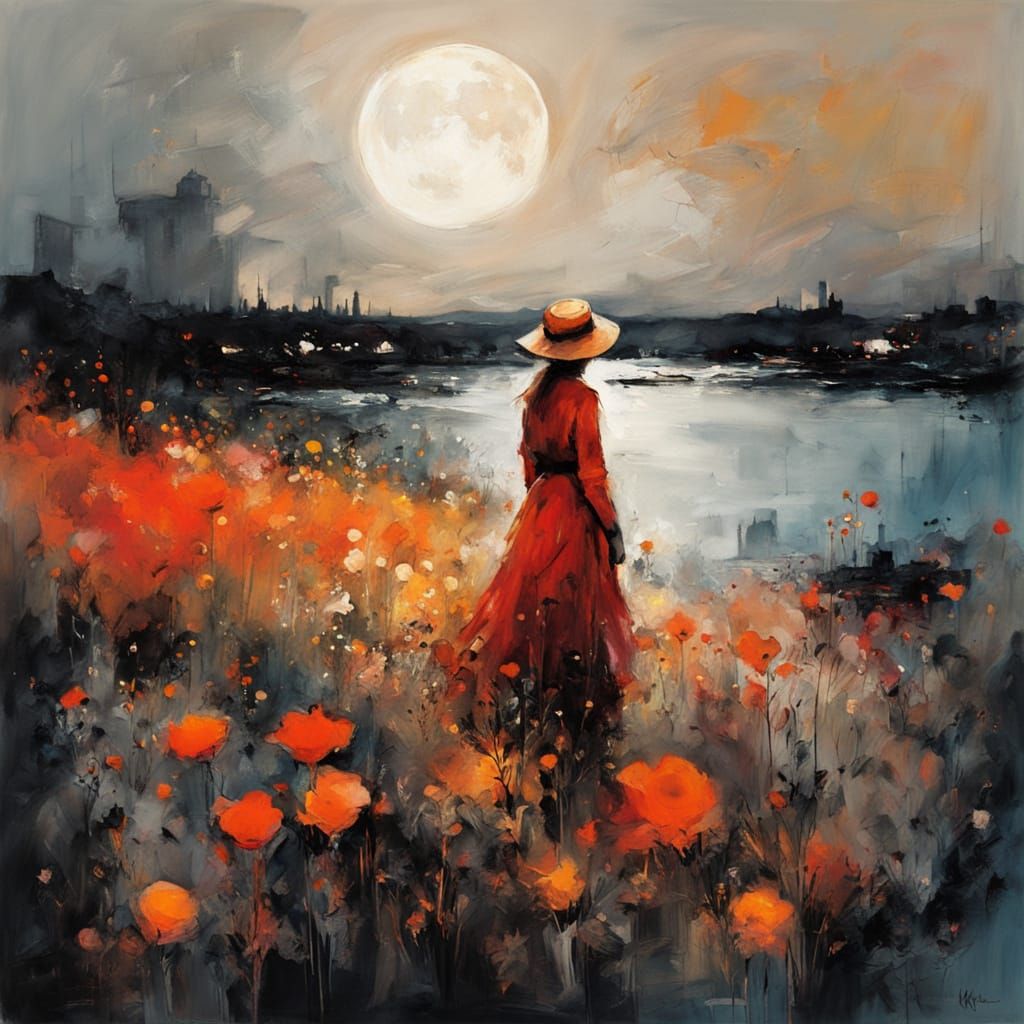 Lady in red